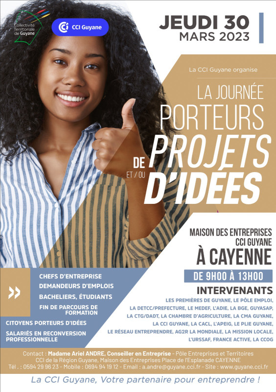 Journée des Porteurs de Projets/Idées - Cayenne - CCI Guyane